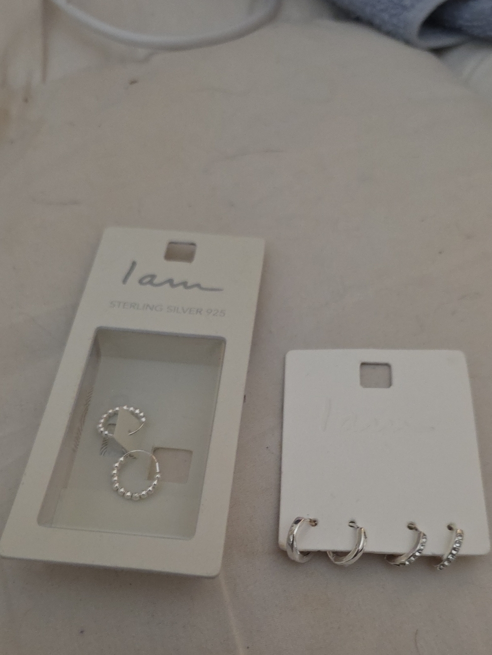 Sterling Silver Textured & Smooth Hoop Earring Set - Silver